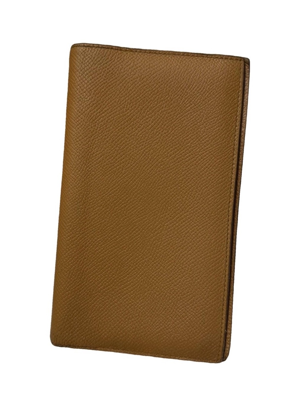Hermès AUTHENTIC Vintage Camel Light Brown Vision 2 Grained Leather Agenda Cover